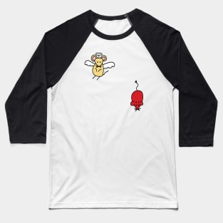 Devil and Angel Mouse Baseball T-Shirt